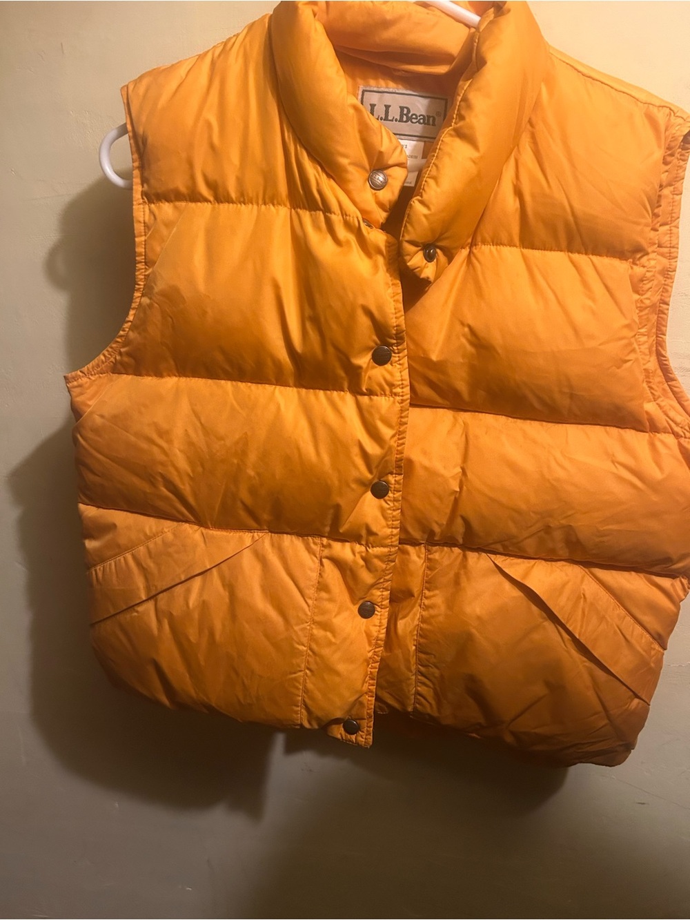 L.L. Bean Bright Orange Quilted Puffer Vest - Kids